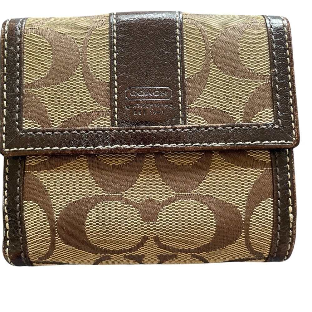 Coach Brown and Tan Wallet